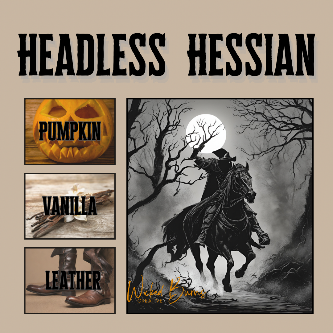 Headless Hessian Candle – Masculine Pumpkin & Smoky Spice
