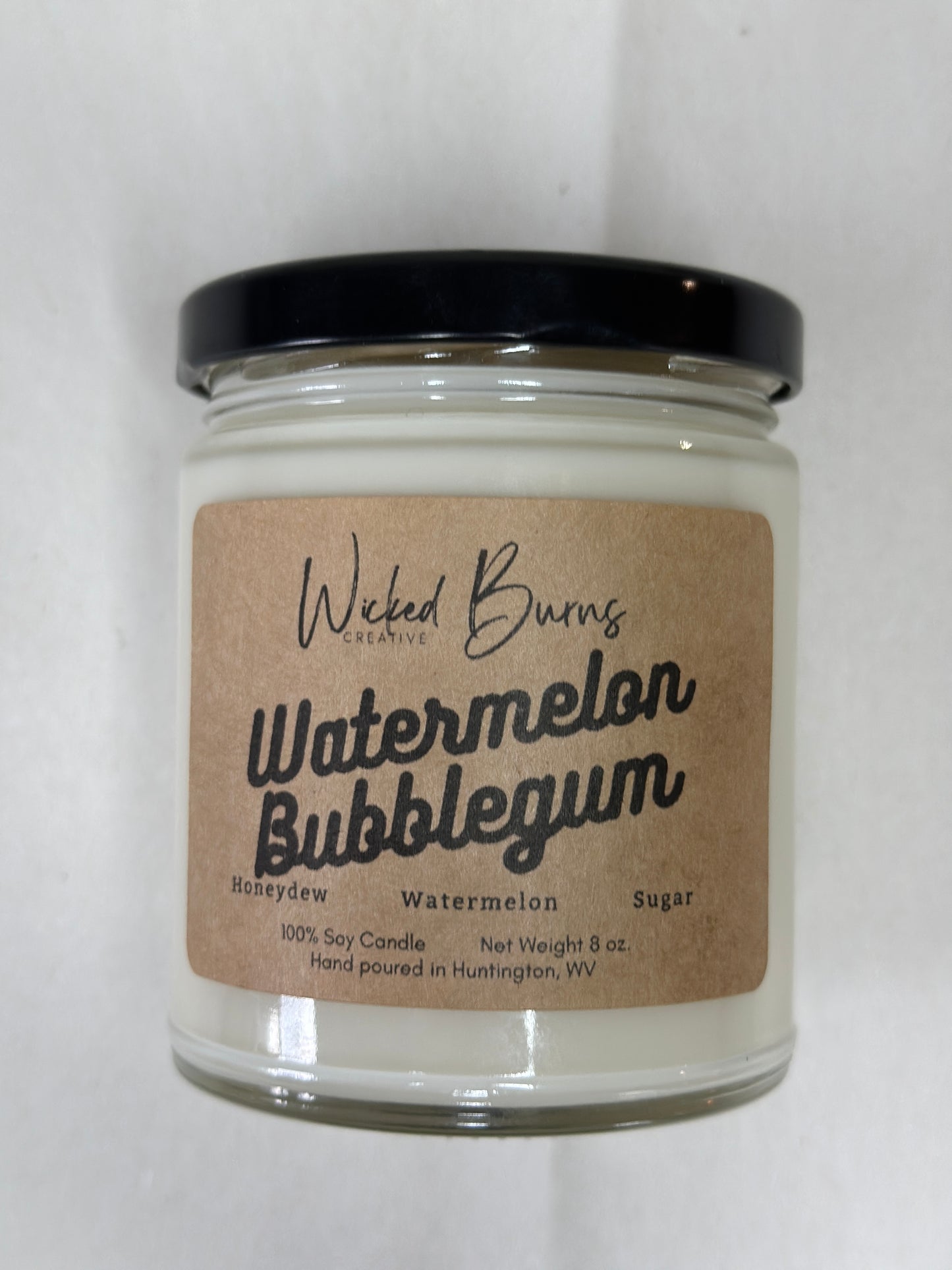 Watermelon Bubblegum Candle – Sweet Melon Candy Soy Candle | 8 oz & 13 oz