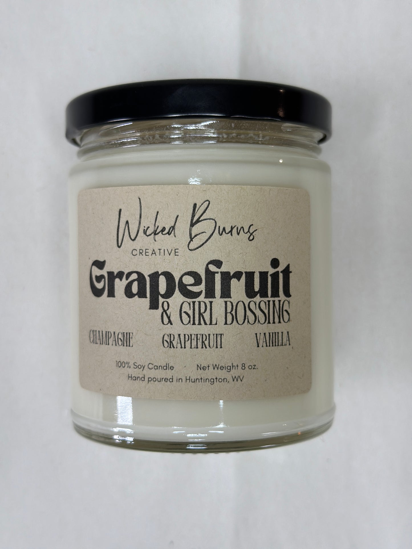 Grapefruit & Girlbossing Candle – Sparkling Citrus Peach Soy Candle | 8 oz & 13 oz