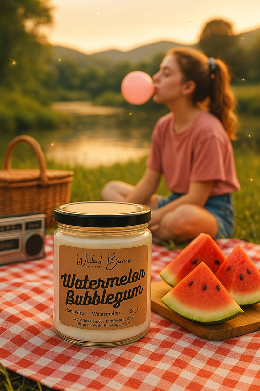 Watermelon Bubblegum Candle – Sweet Melon Candy Soy Candle | 8 oz & 13 oz
