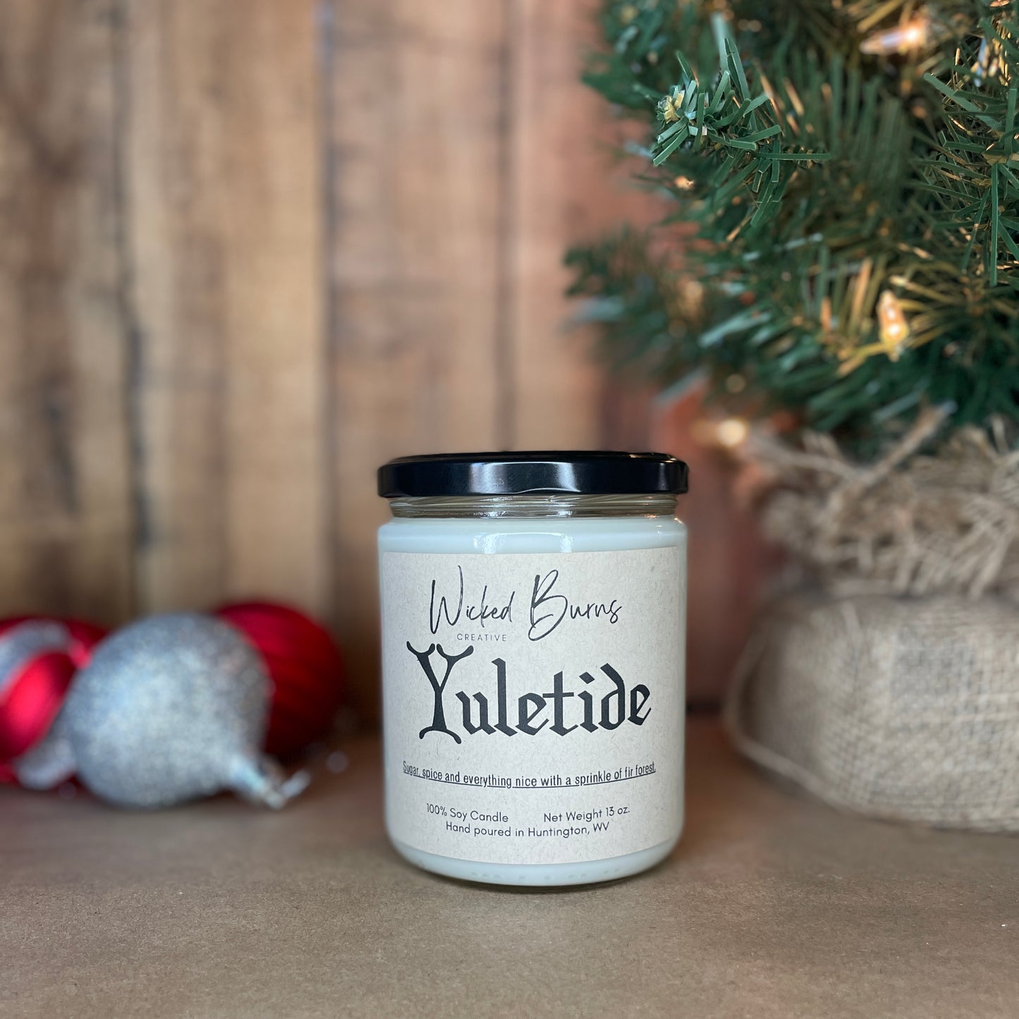 🎄✨ Yuletide Candle – Sugared Ginger Treats &amp; a Whisper of Winter Spruce (13 oz Soy)
