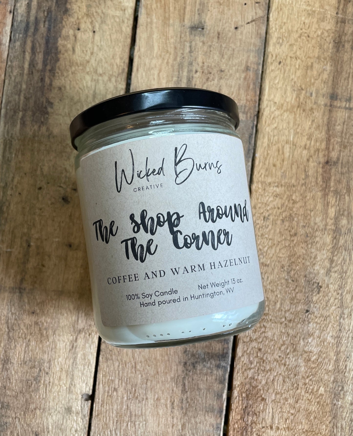 The Shop Around the Corner Candle | Hazelnut Coffee & Cream – Soy Wax