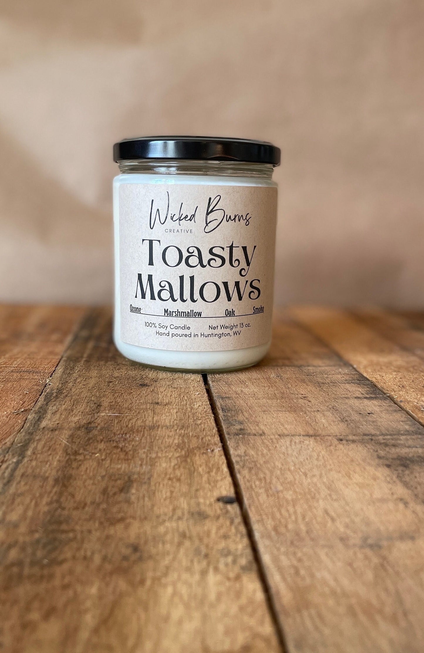 Toasty Mallow Candle | Fireside Marshmallow + Smoky Oak – Soy Wax